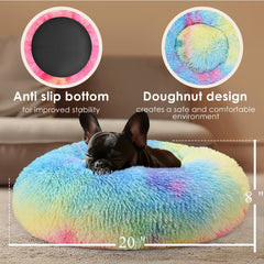 Hoewina round plush bed for snuggly naps and warmth.