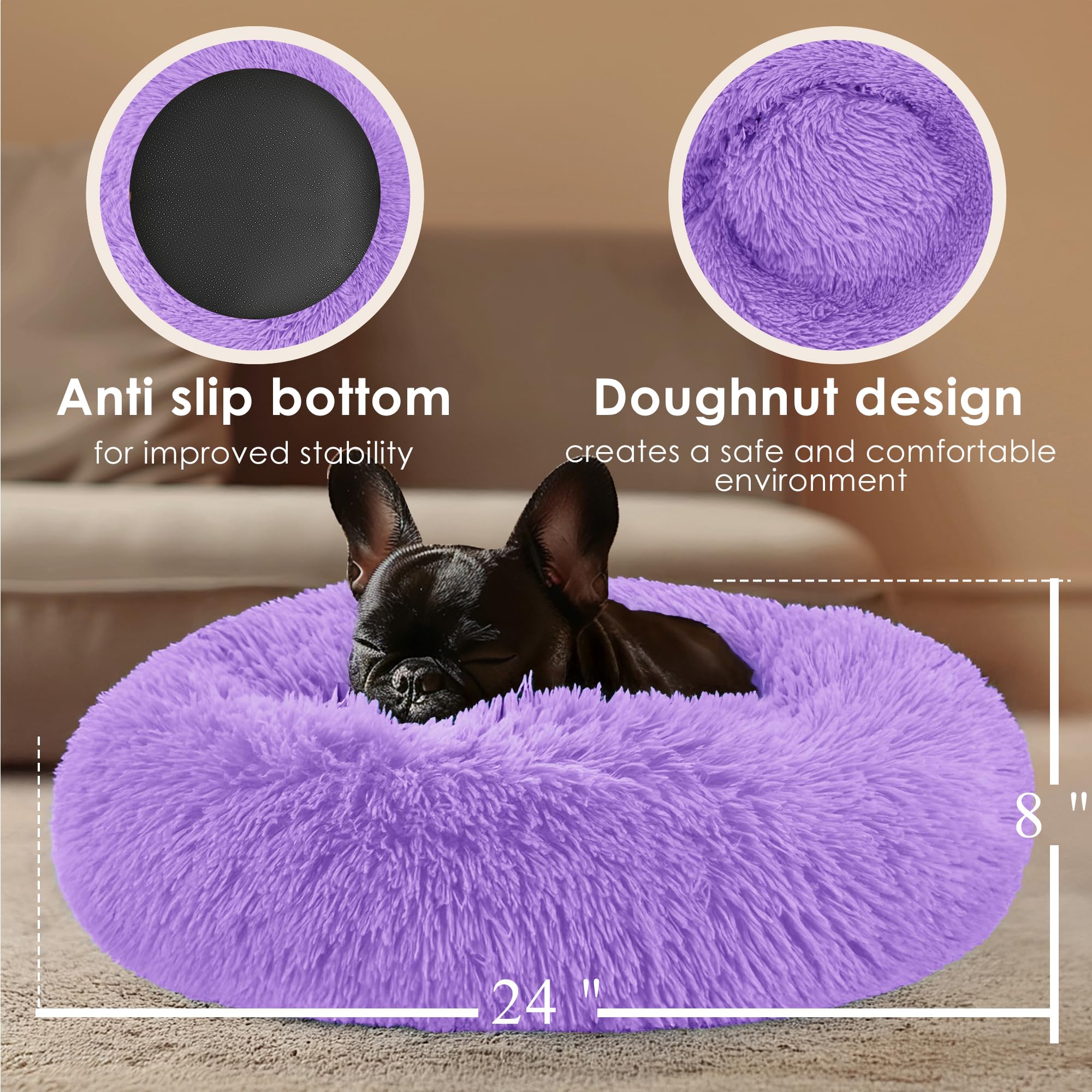 Hoewina washable dog bed with easy care and quick refresh