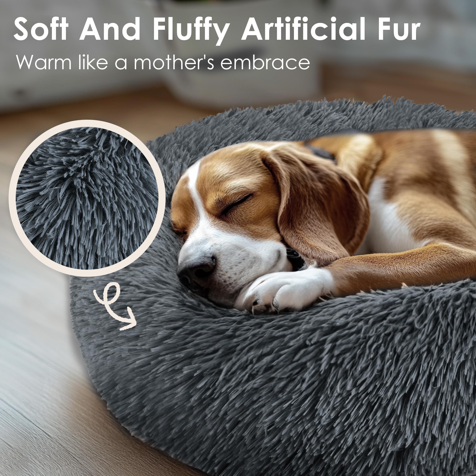 Hoewina dog bed with waterproof, anti-slip bottom for stability at home
