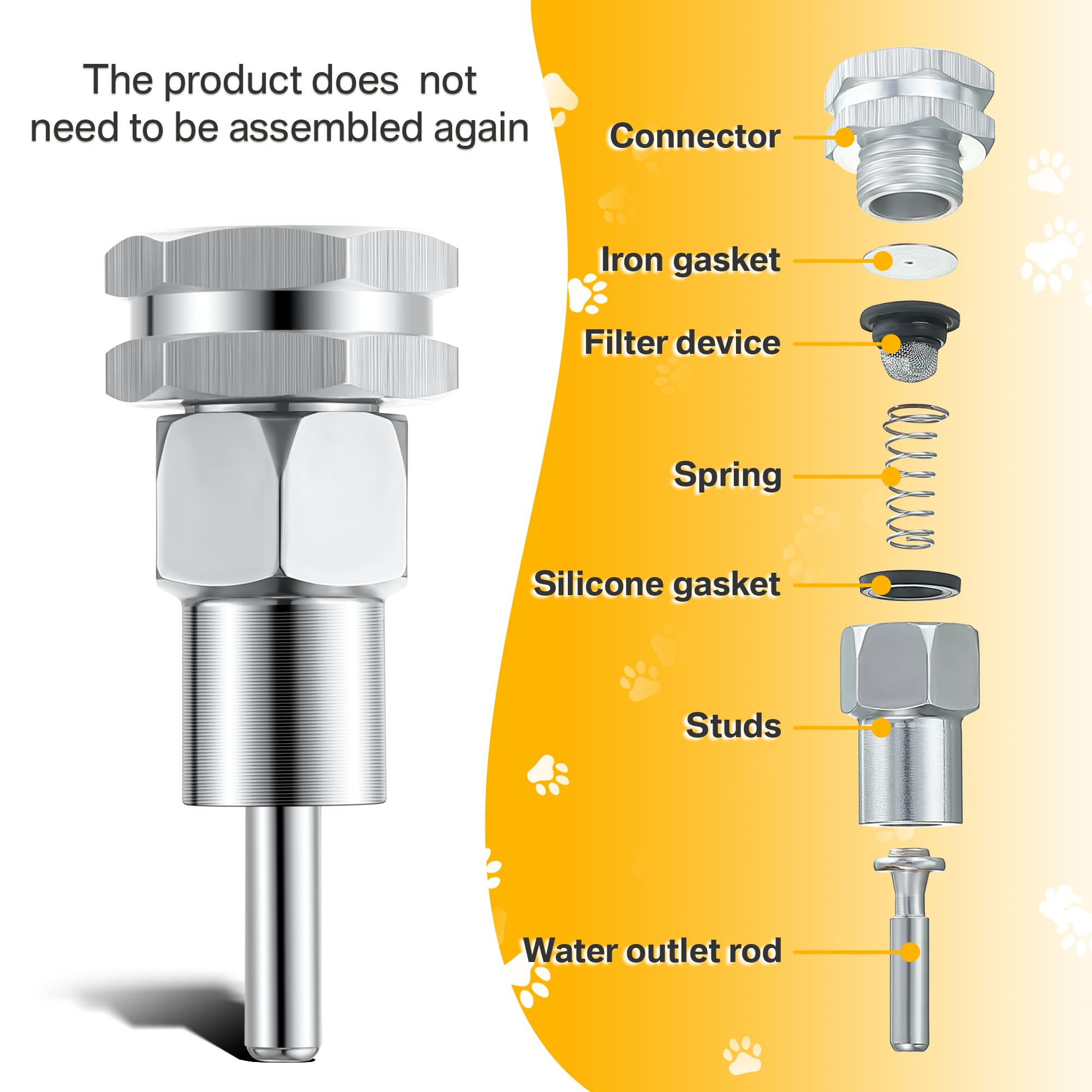 Hohean universal faucet connector demonstrating 1/2 and 3/4 inch compatibility.