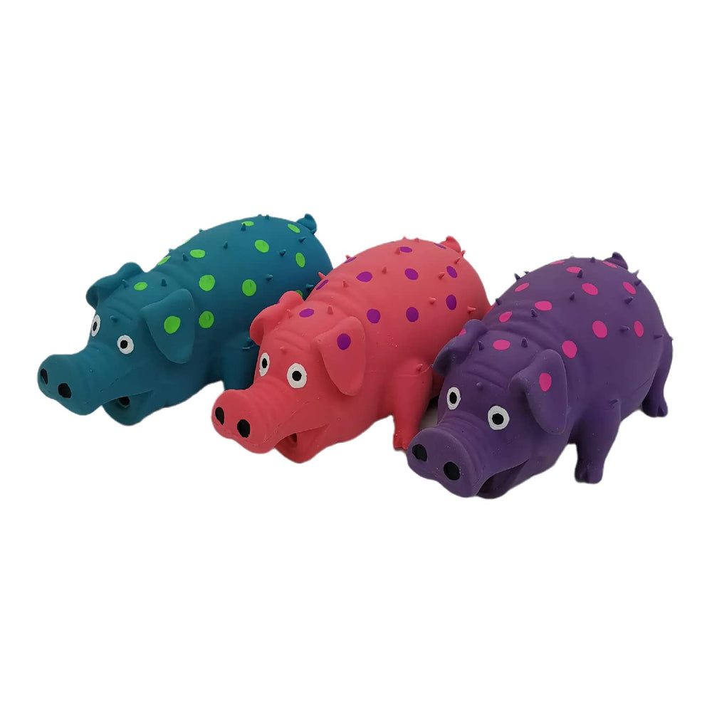 Hoiasem latex pig dog toy eyes and nose detail lifelike