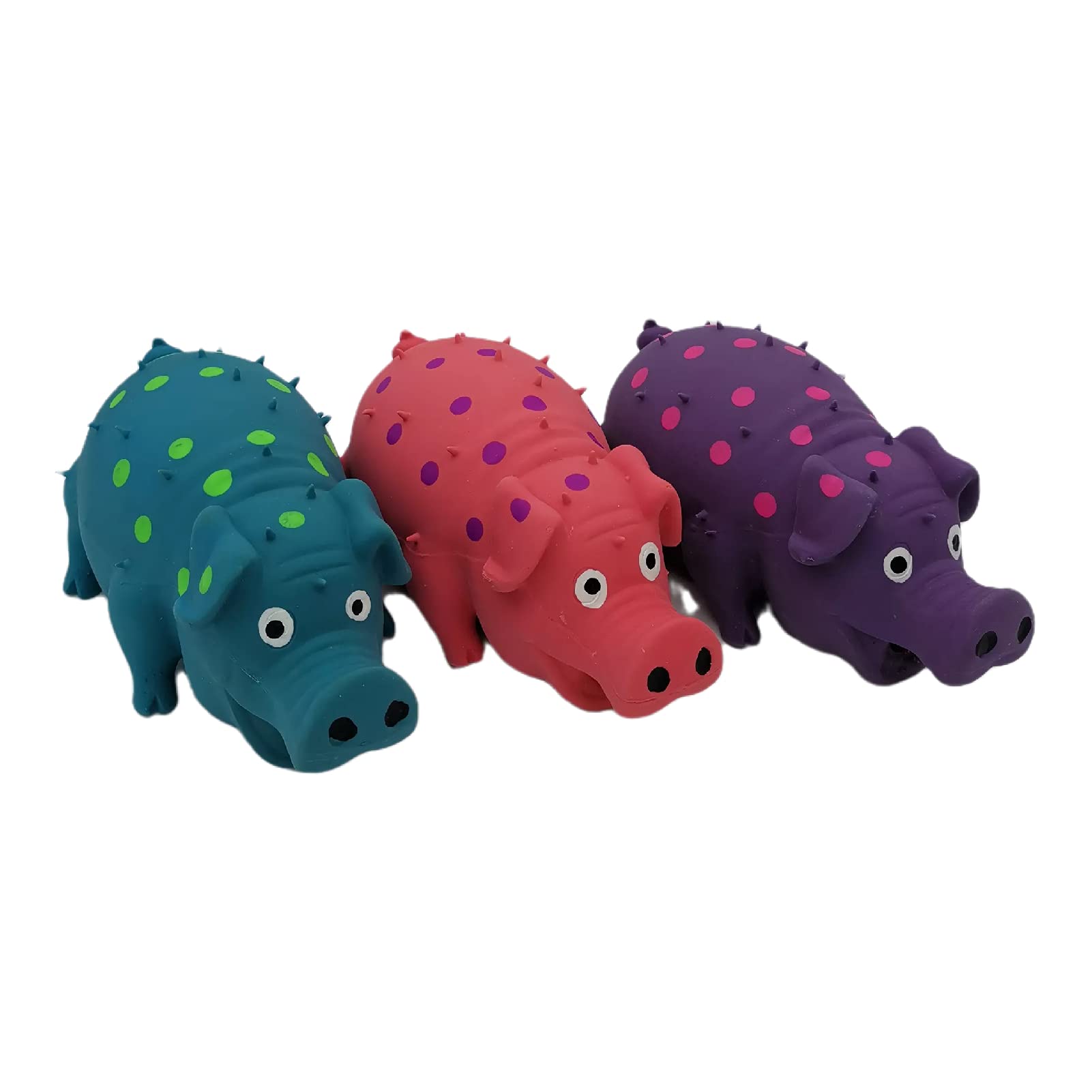 Hoiasem latex pig dog toy red squeak ideal for playful fetch