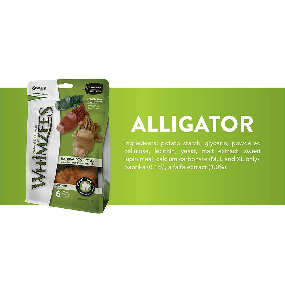 Hoiyen Whimzees gluten-free dog treats with easy-grip design.