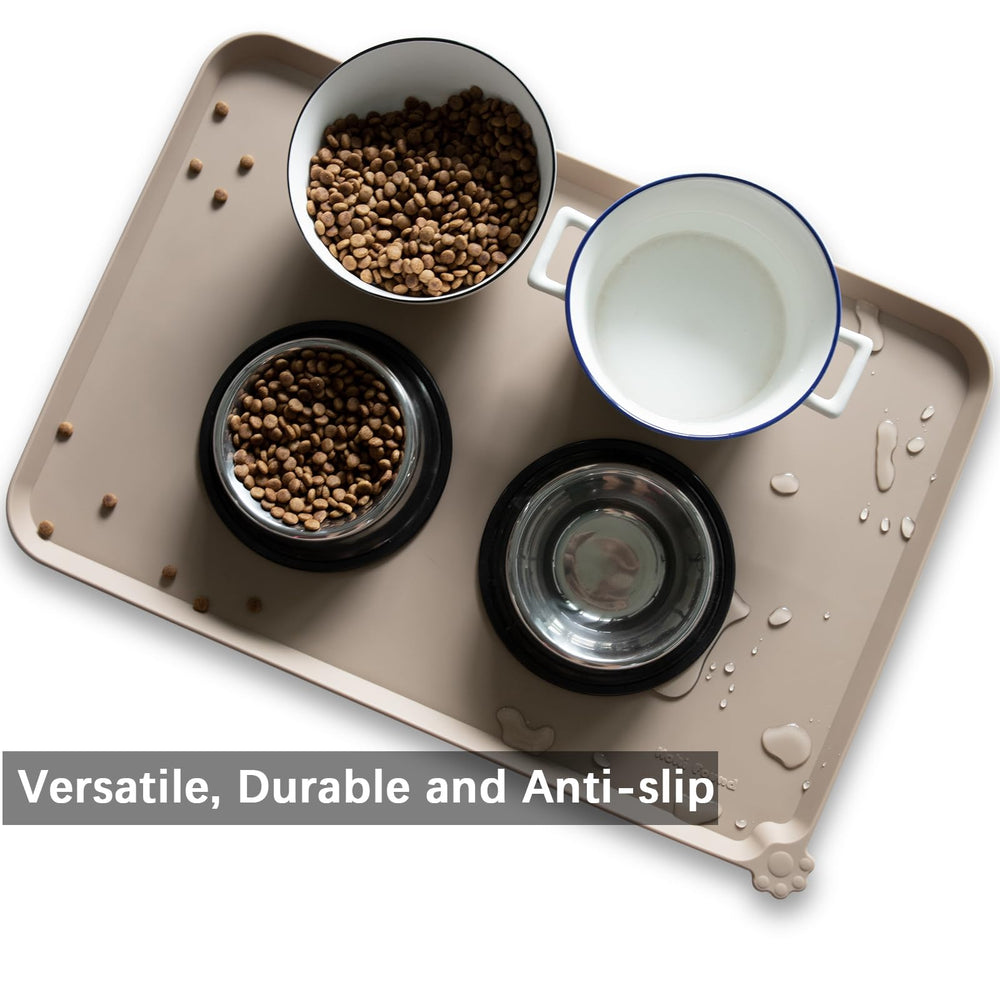 Hoki Found anti-slip dog cat bowl mat keeps bowls steady on floors