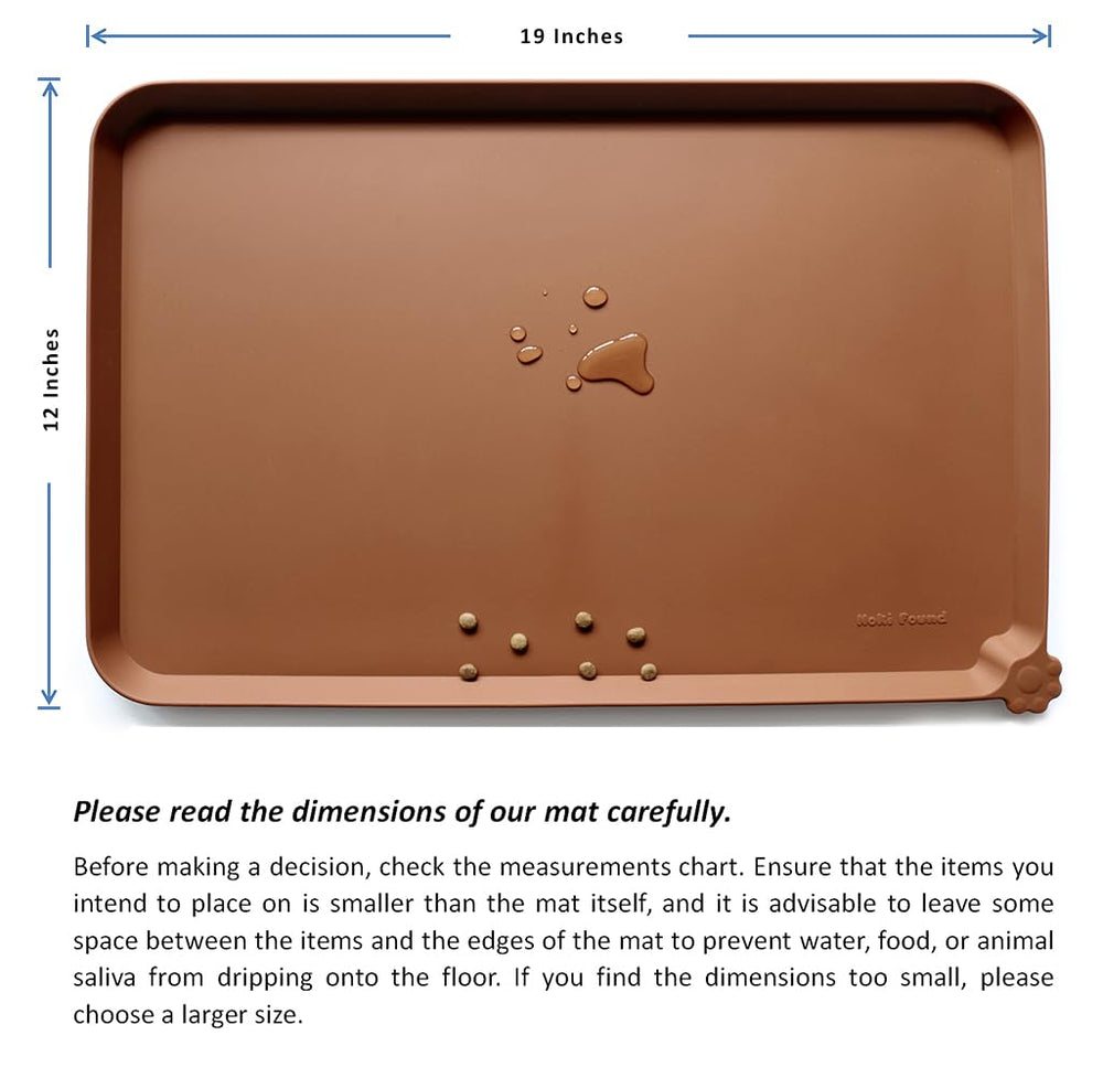 Hoki Found caramel color silicone mat for travel and everyday use