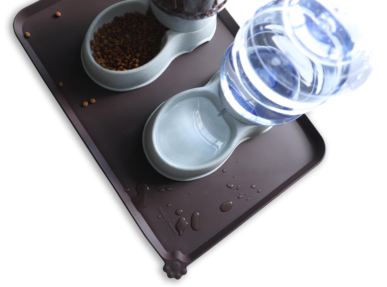 Hoki Found dark oak color mat fits home decor while protecting floors.