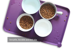 Hoki Found dishwasher-safe silicone mat is easy to clean after feeding