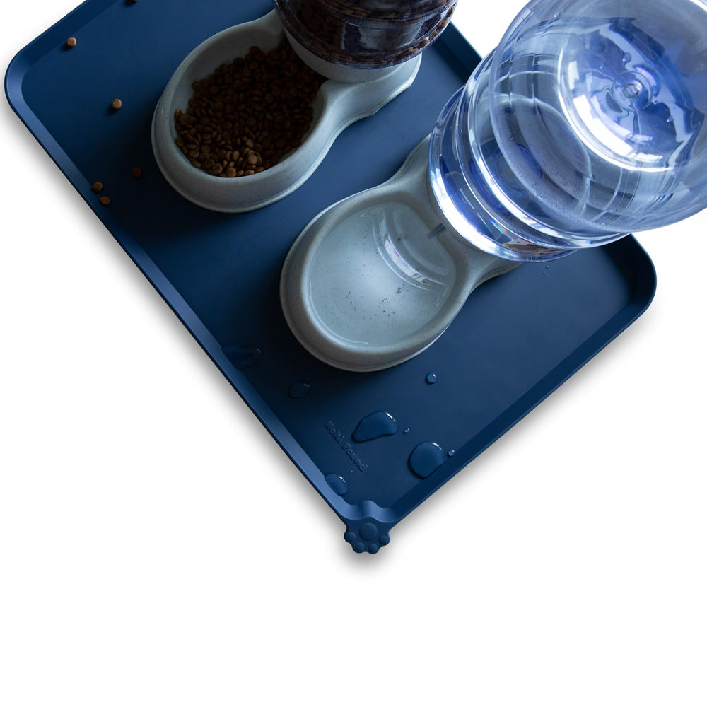 Hoki Found dishwasher-safe silicone mat in indigo-ink offers quick cleaning