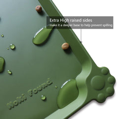 Hoki Found high lip edge mat, side angle, prevents spills.
