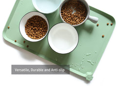 Hoki Found L dishwasher-safe mat cleans quickly for busy households.