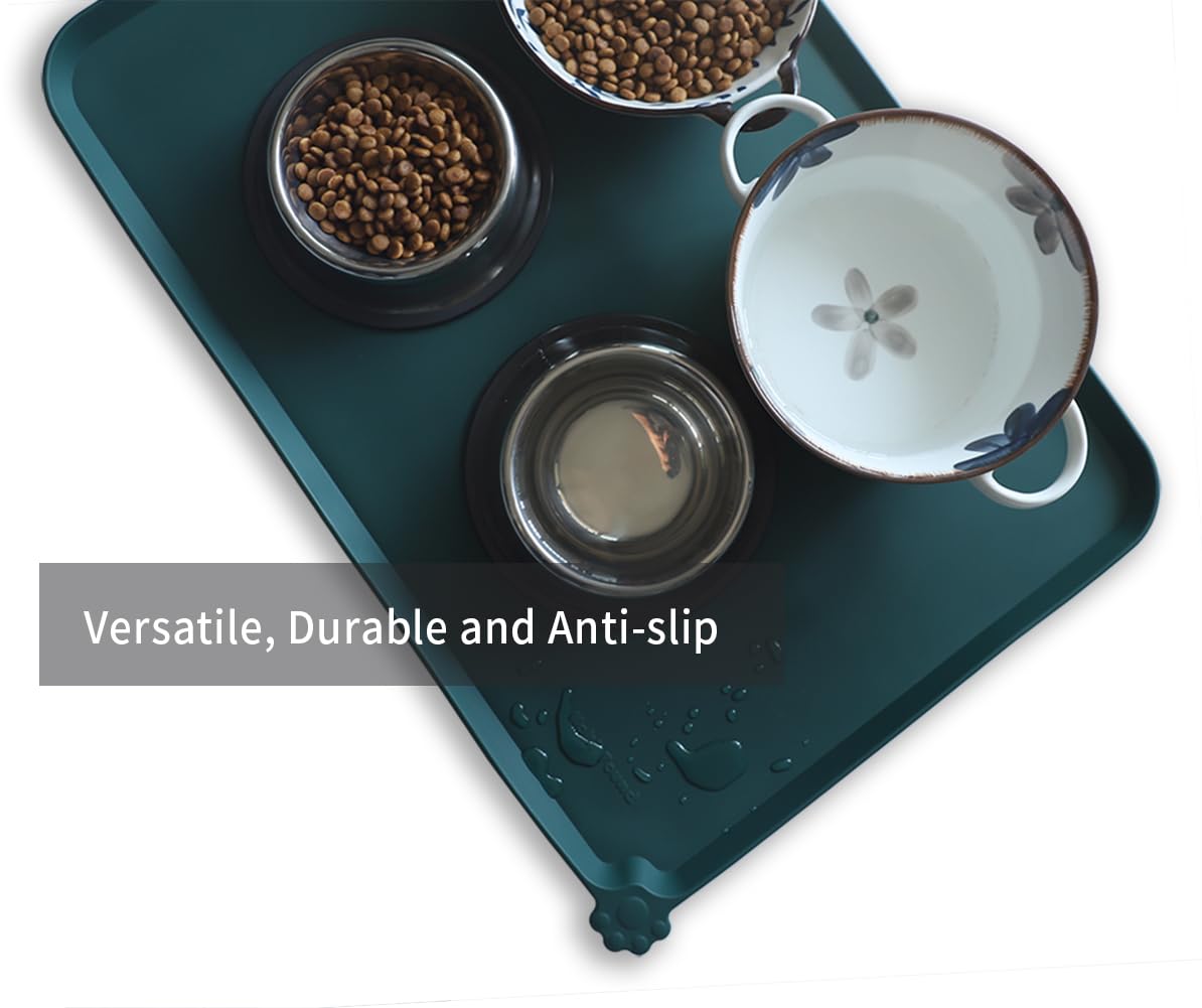 Hoki Found water-proof mat, bowl-fit design, suitable for pets.