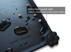 Hoki Found non-slip dog and cat bowl mats prevent spills during mealtime