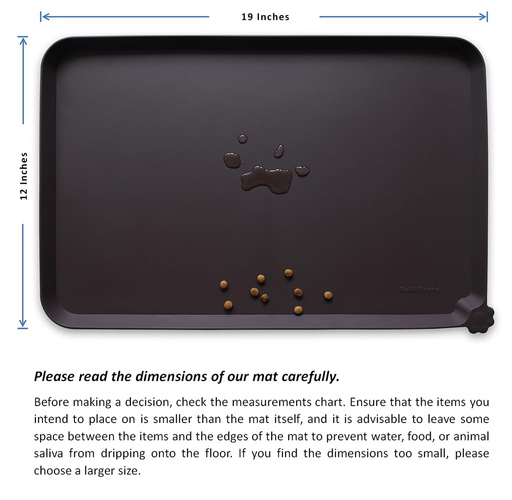 Hoki Found dark oak silicone mat adds durable, subtle support in any space.