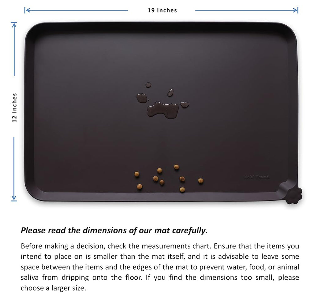 Hoki Found dark oak silicone mat adds durable, subtle support in any space.