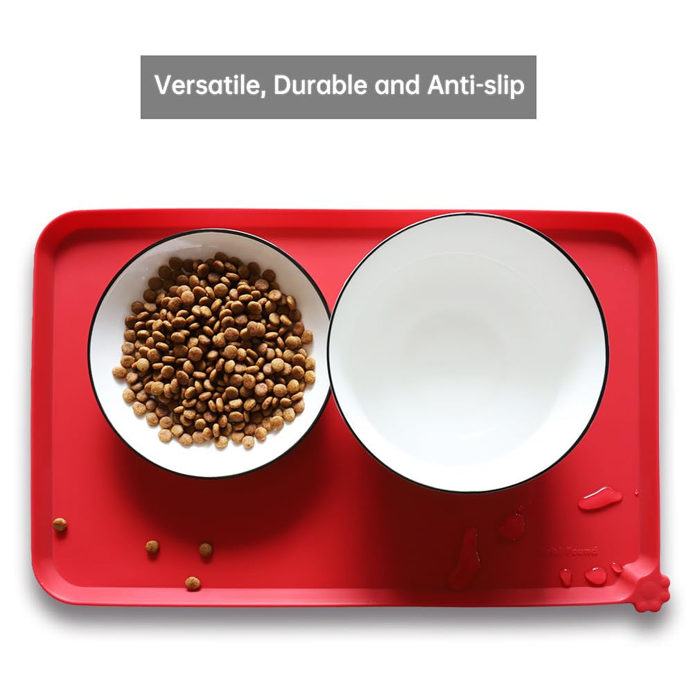 Hoki Found 19-by-12-inch mat provides ample space for large bowls.
