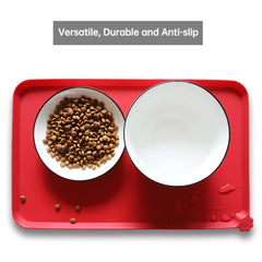 Hoki Found 19-by-12-inch mat provides ample space for large bowls.
