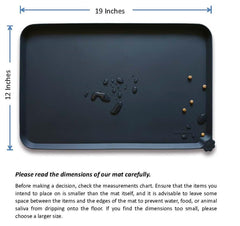 Hoki Found mat with extra-high lip preventing messes during meals.