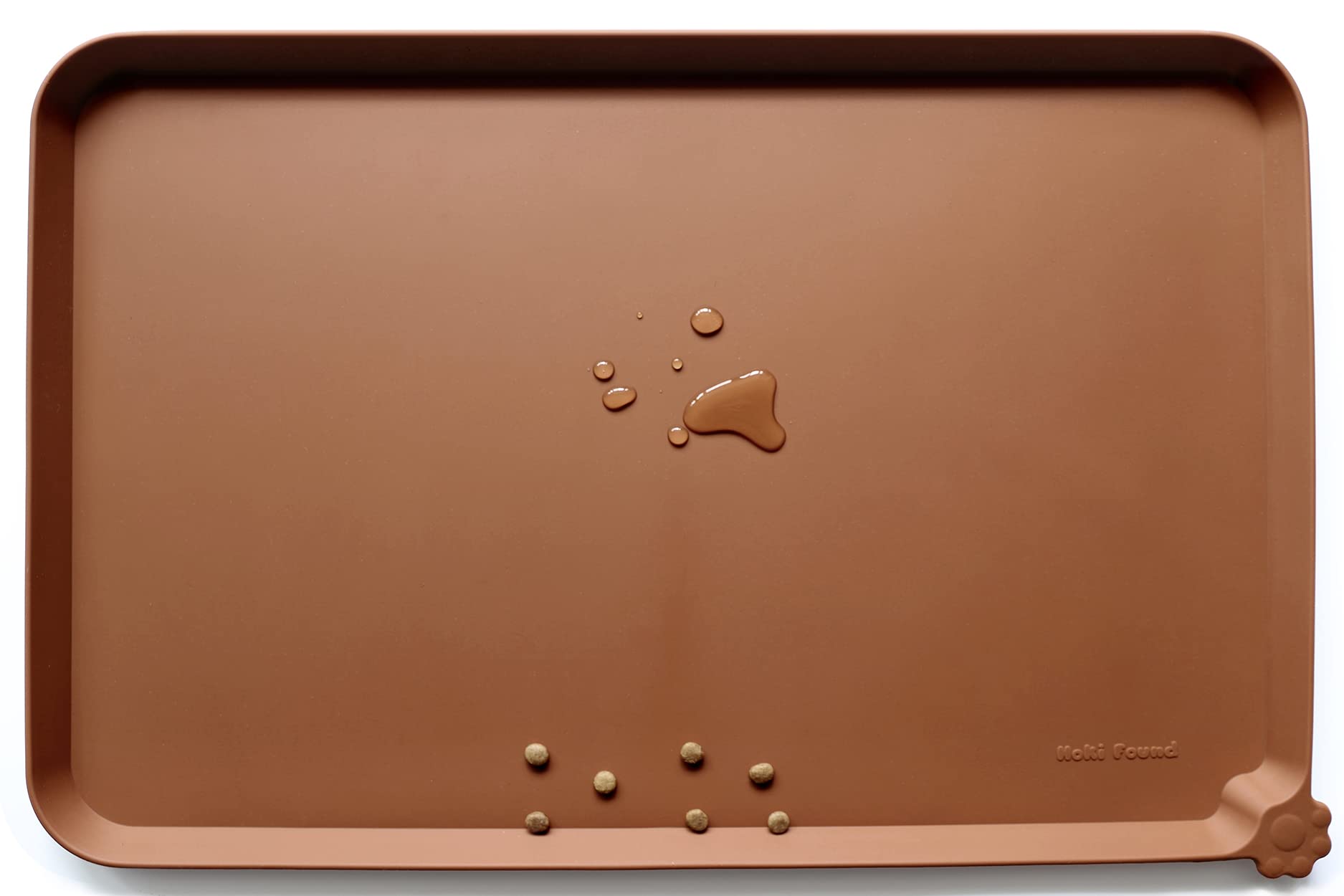 Hoki Found silicone pet food tray with a non-slip surface for steadier mealtimes