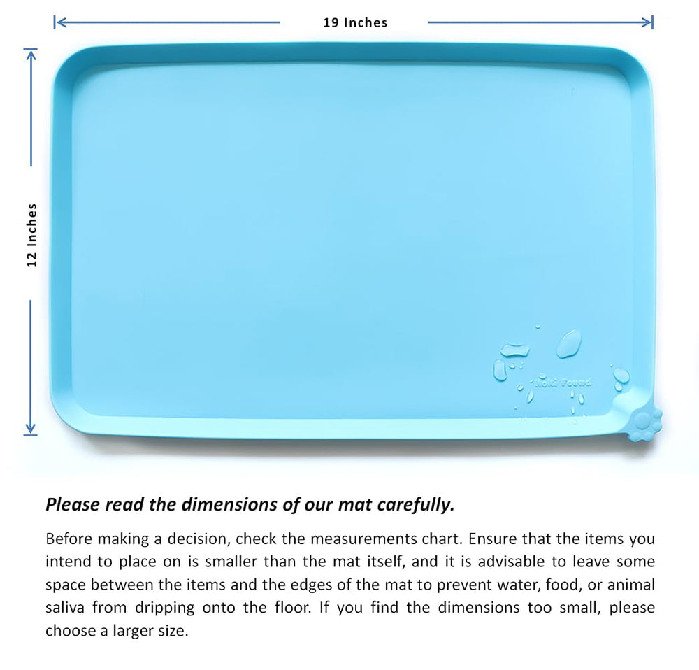 Hoki Found travel-friendly pet feeding mat fits bowls securely