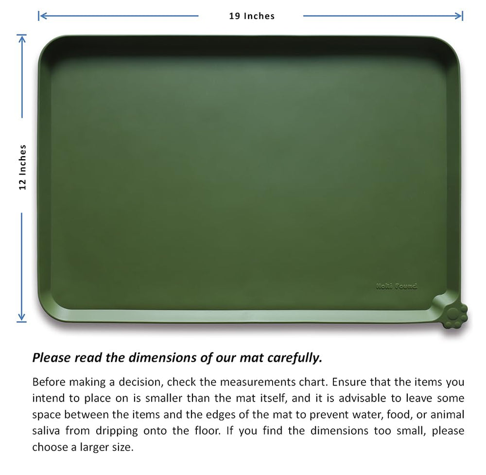 Hoki Found travel-friendly 19x12 in mat for on-the-go pets.