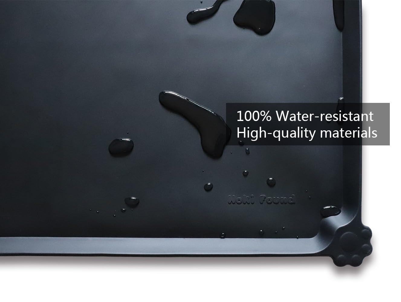 Hoki Found waterproof feeding mat for floors offers quick cleanup after meals