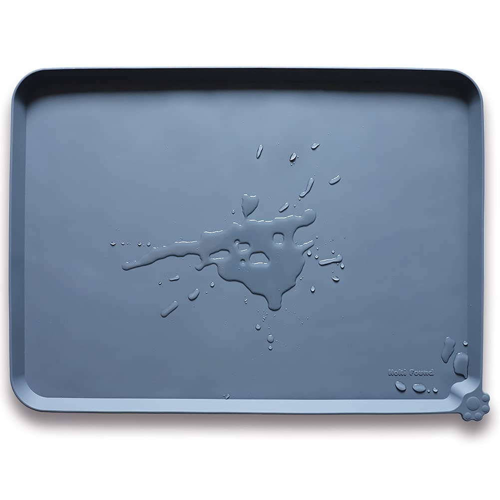 Hoki Found X-Large silicone non-slip pet bowl mat keeps bowls in place on carpets