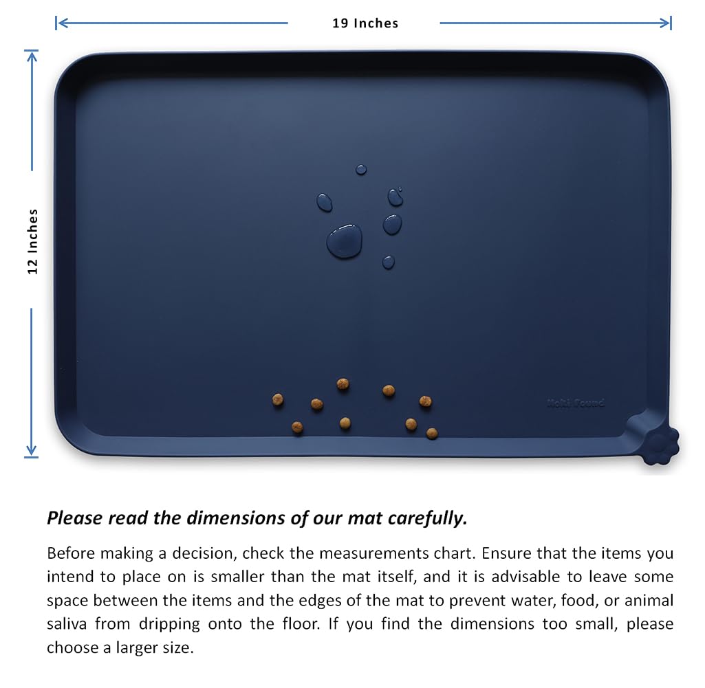 Hoki Found 19x12 inch silicone mat fits most feeding stations.