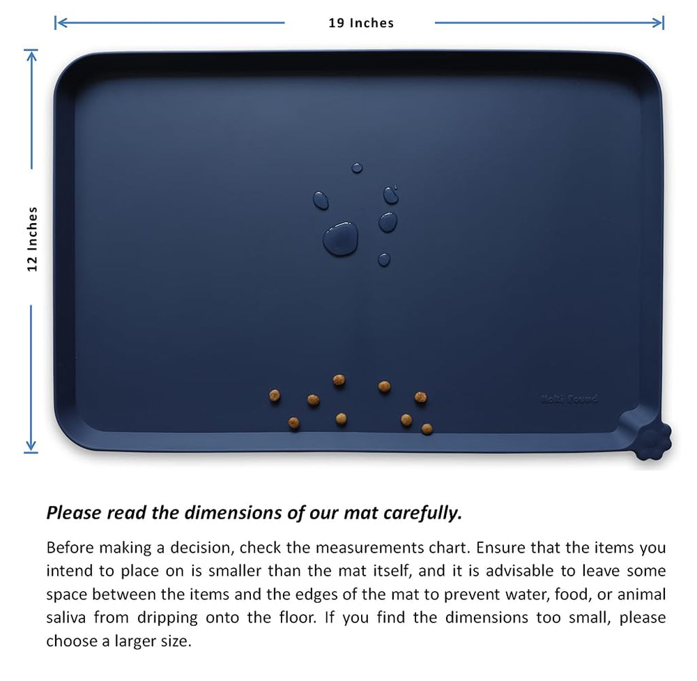 Hoki Found 19x12 inch silicone mat fits most feeding stations.
