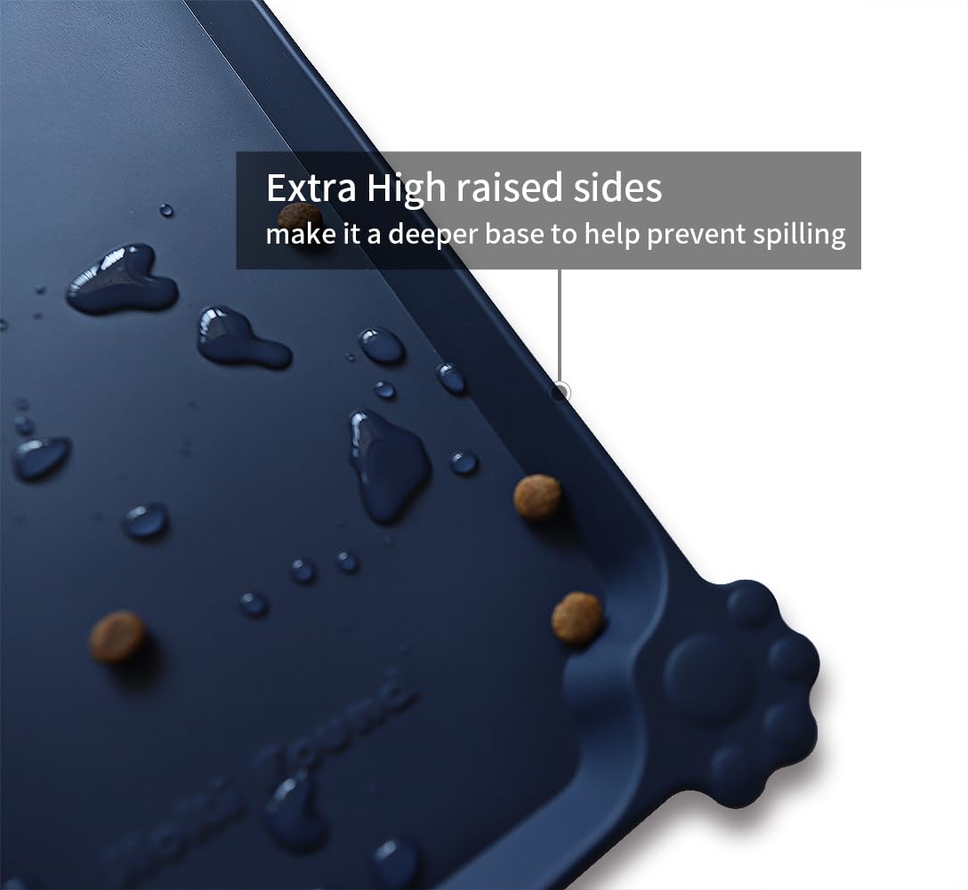 Hoki Found L extra-high raised edge mat prevents spills on floors
