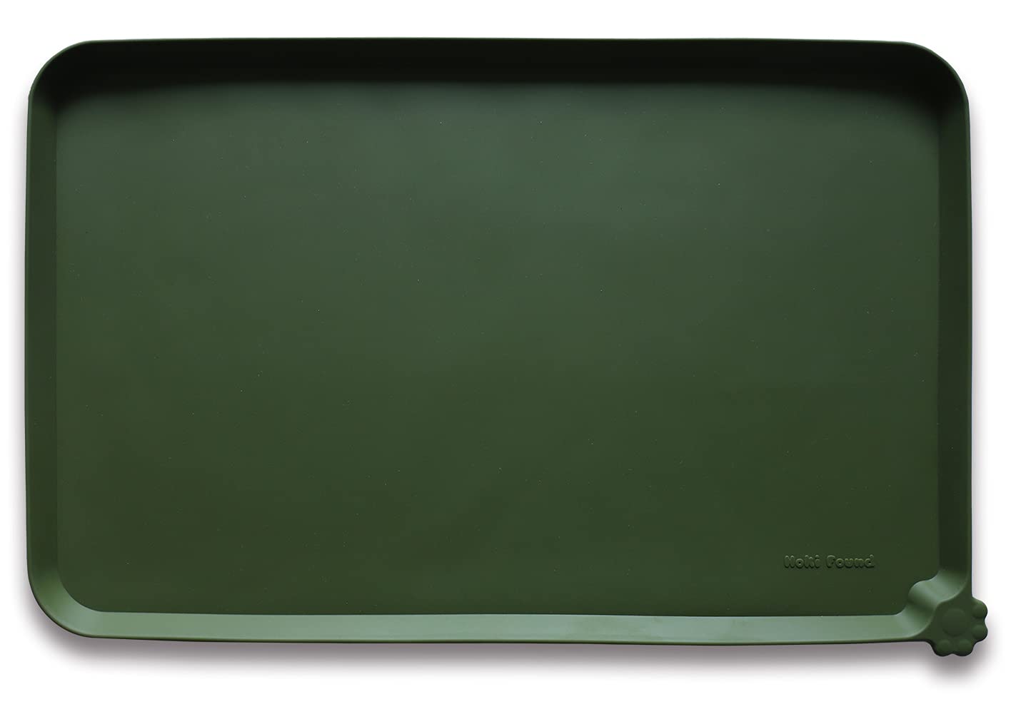 Hoki Found large silicone non-slip feeding mat protects floors during pet mealtime.