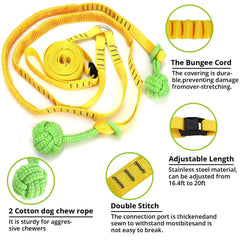 HOKINETY adjustable-hanging-strap-dog-toy enables easy height customization