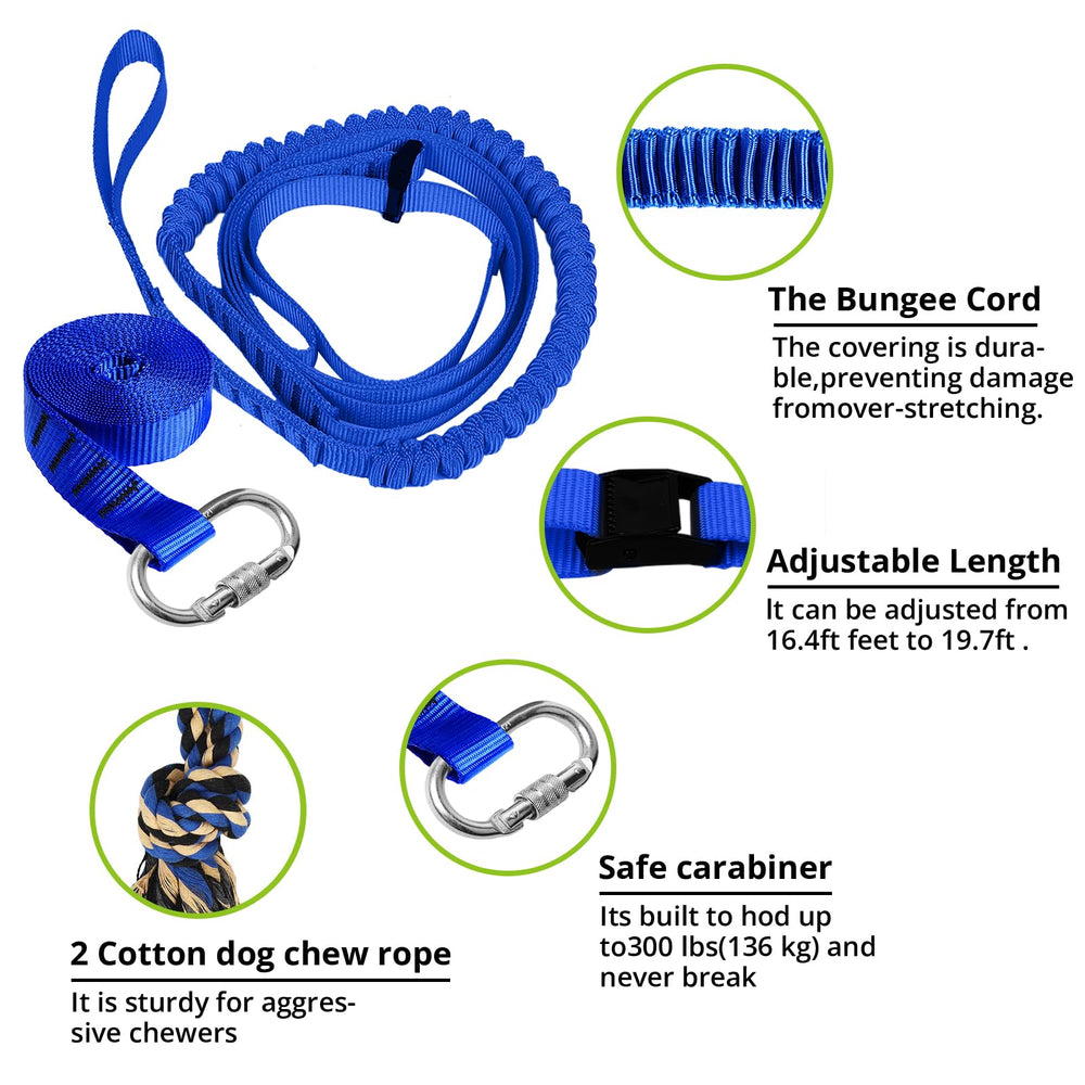 HOKINETY bungee cord elastic section providing rebound during tug games
