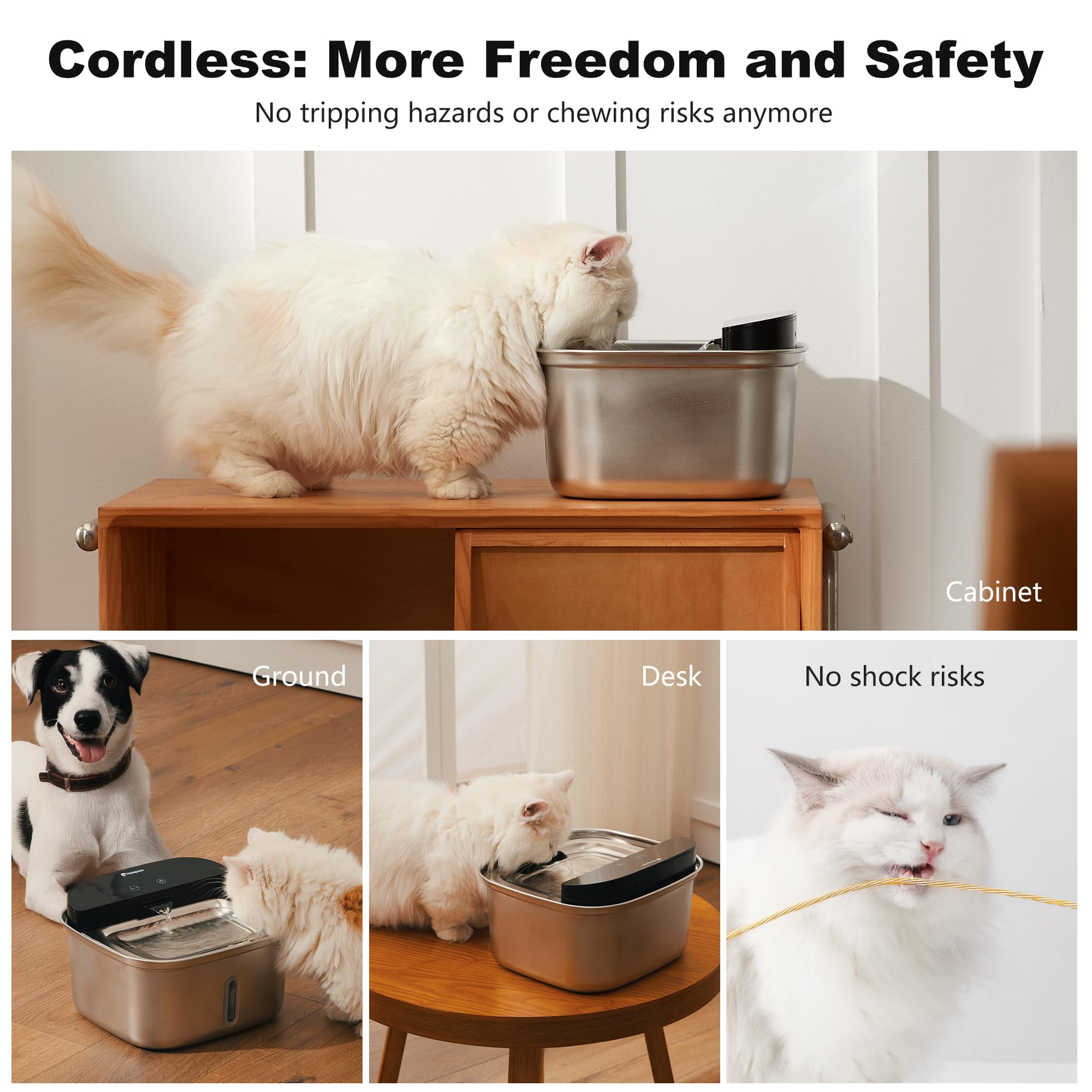 HOLAPAW motion-sensor mode activates water flow when pet approaches