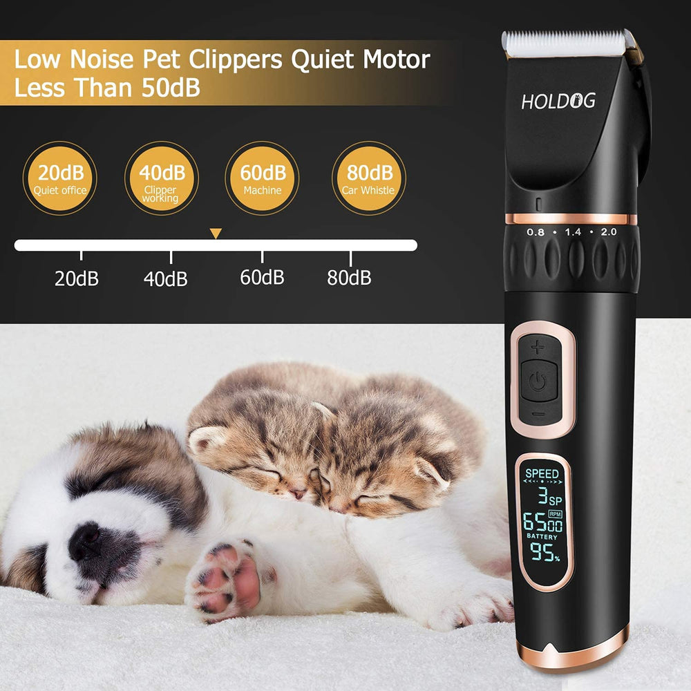 Holdog 2200mAh battery powering cordless grooming