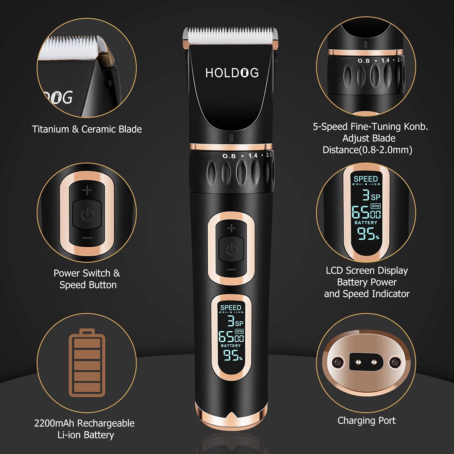 Holdog clippers operate at low noise for calm grooming