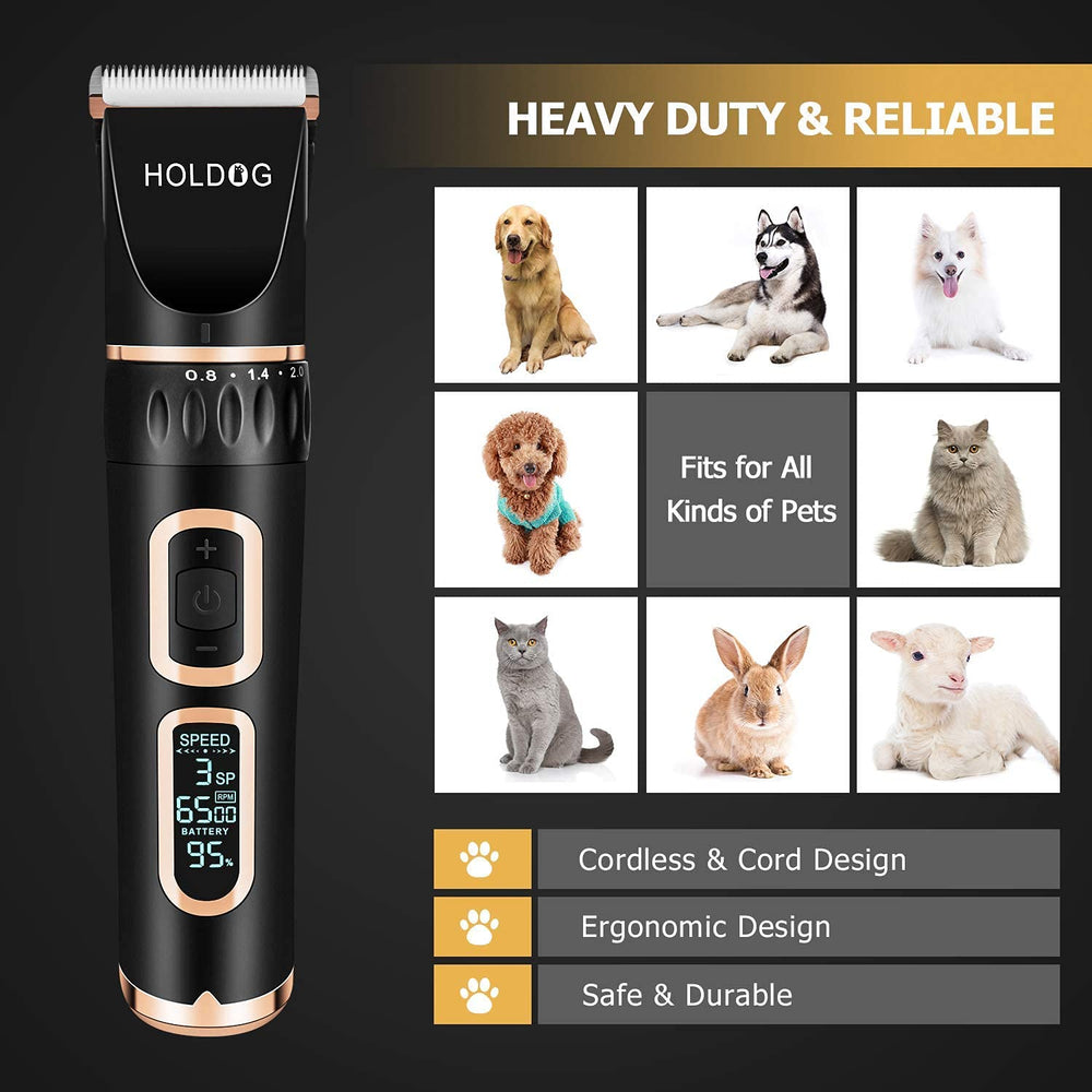Holdog three-speed motor for diverse coat types