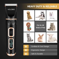 Holdog three-speed motor for diverse coat types