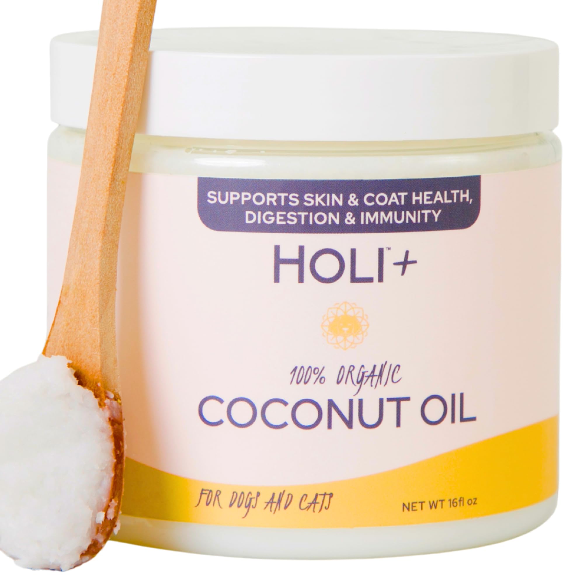 HOLI coconut oil for dogs bottle-pour with MCT-rich nutrition