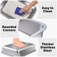 Holintan litter box fits into enclosures or furniture for discreet placement