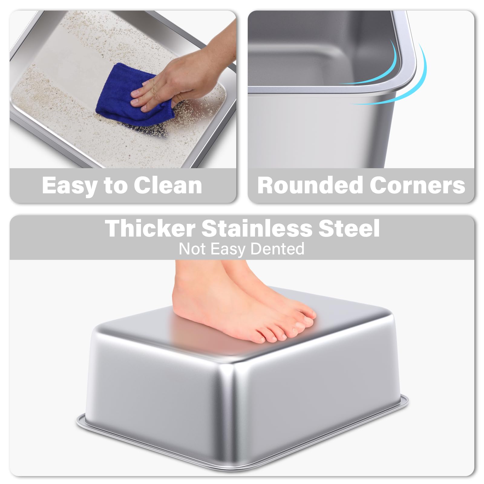 Holintan stainless steel interior depth illustrating spacious area for comfortable use