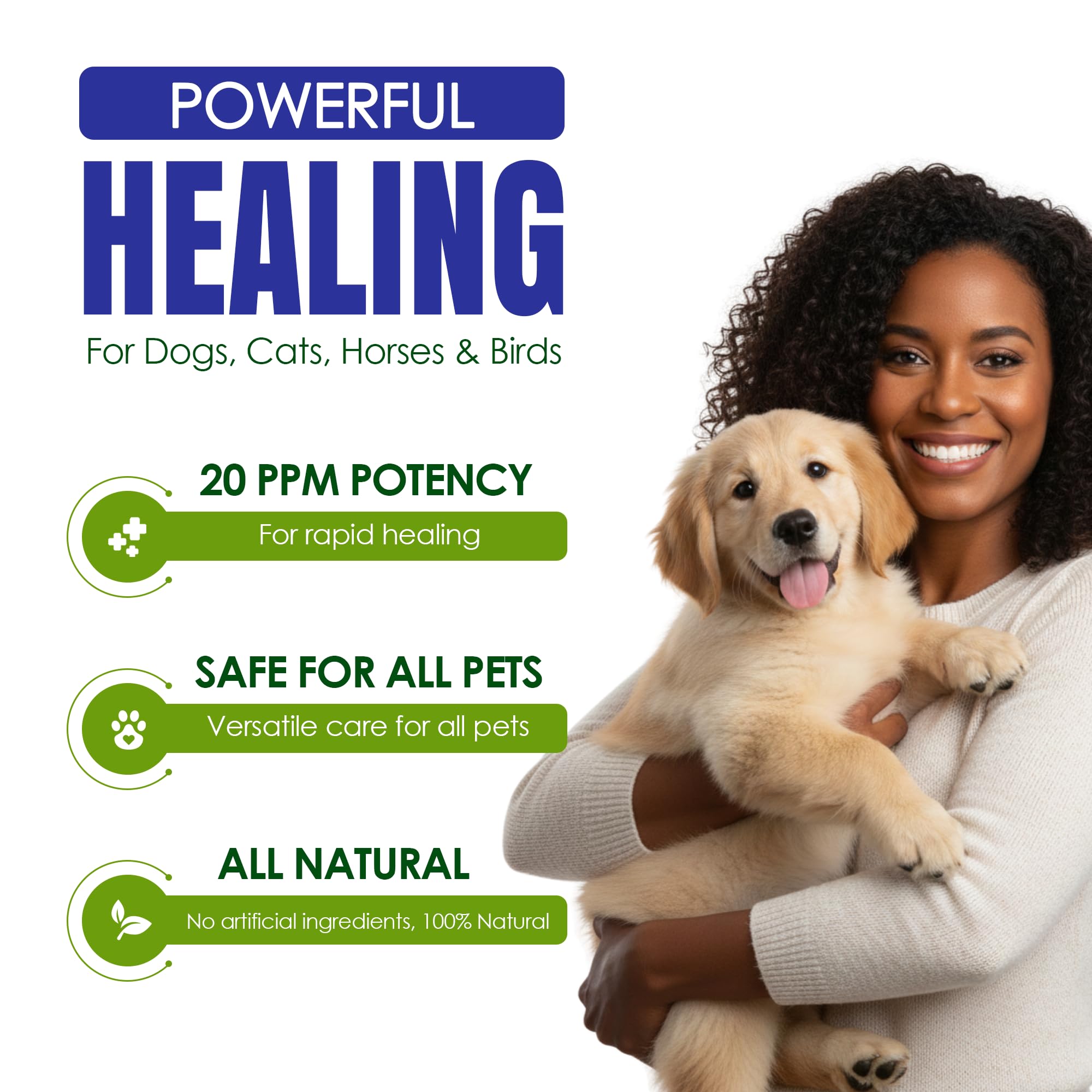 Holistic Pet Care Colloidal Silver applied to a cat hotspot