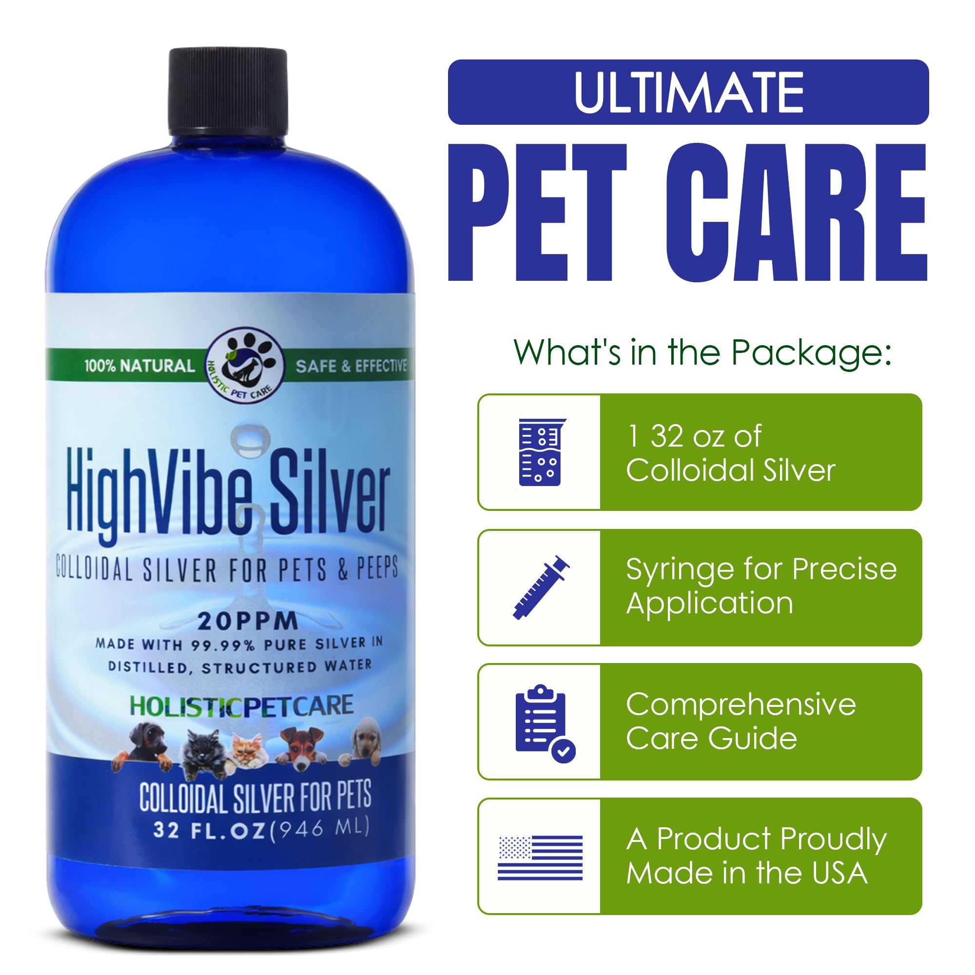 Holistic Pet Care Colloidal Silver syringe in use for precise treatment