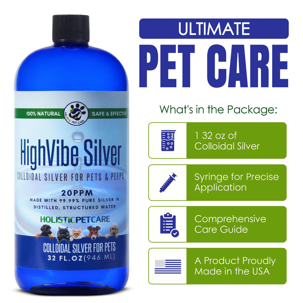Holistic Pet Care Colloidal Silver syringe in use for precise treatment