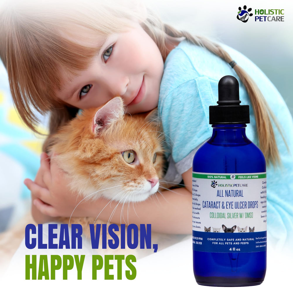 Holistic Pet Care Eye Ulcer Drops in home routine for clear-eyed pets.