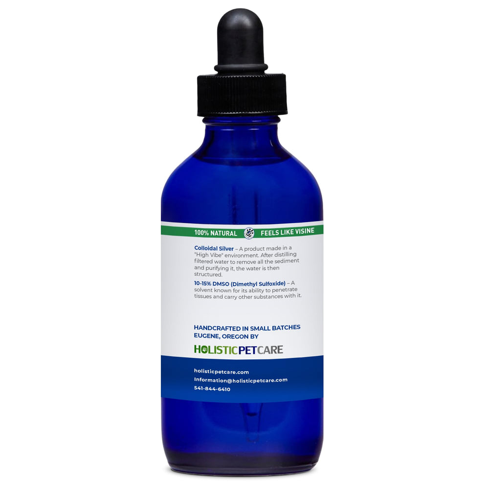Holistic Pet Care Eye Ulcer Drops dropper ready for precise dosing on irritated eyes.