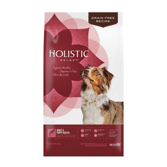 Holistic Select salmon-anchovy-sardine dry dog food bag, grain-free nutrition