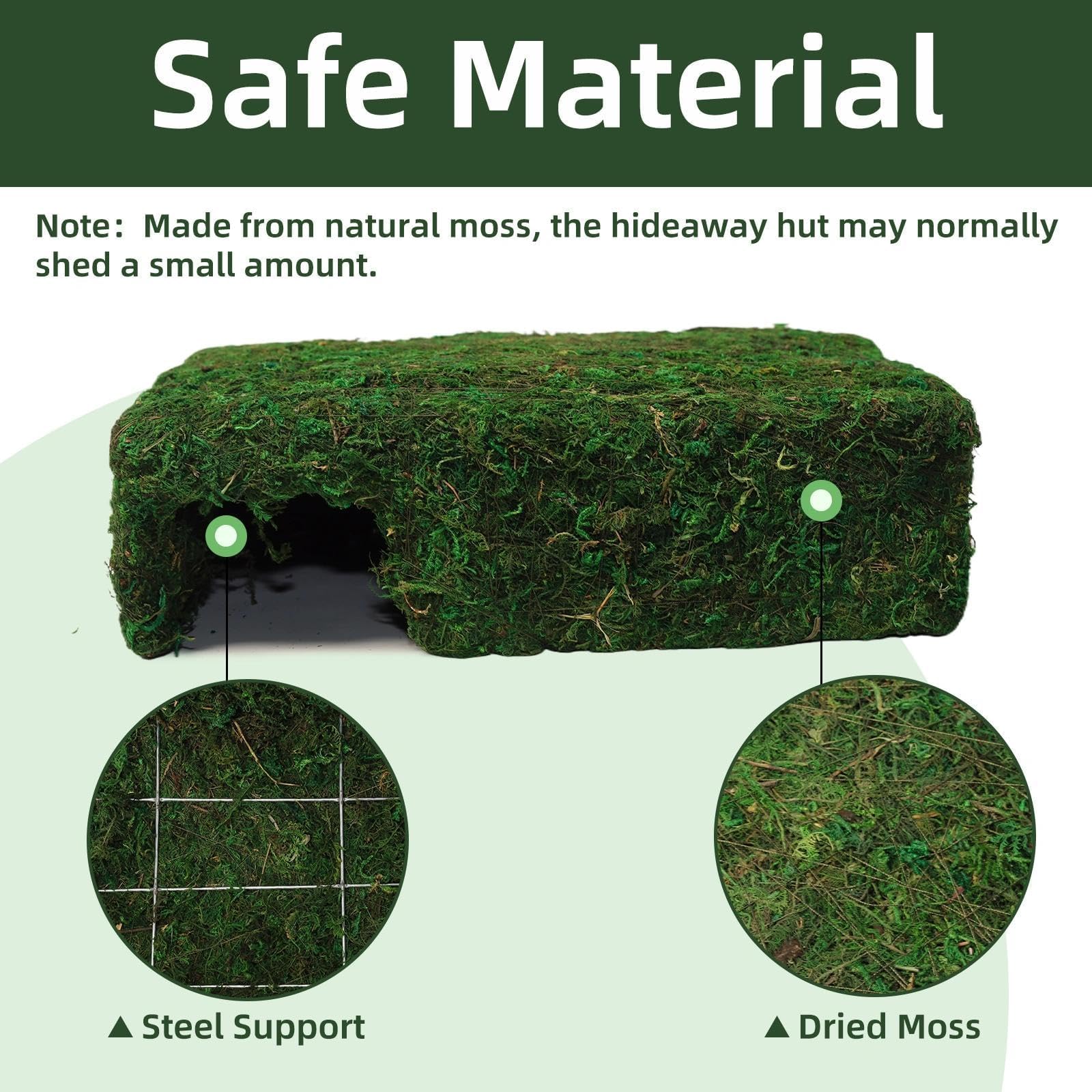 Hollima Mossy Cave Hide snake den provides a comfortable hideaway during the day