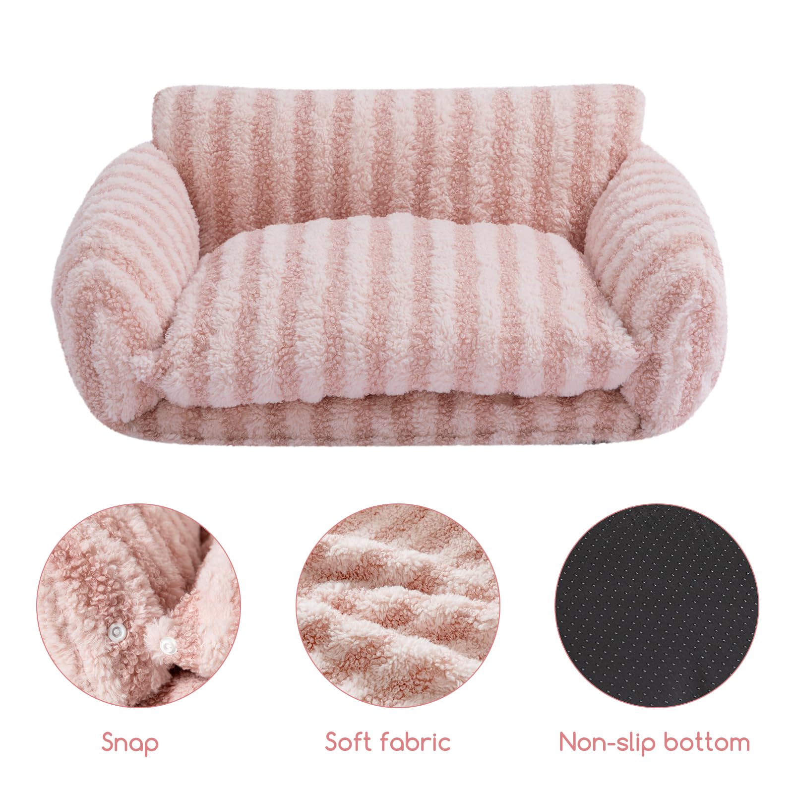 Hollypet S cat bed 25x20x13 in pink, larger comfort zone