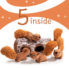 Hollypet five colorful mini toys with squeakers for varied enrichment