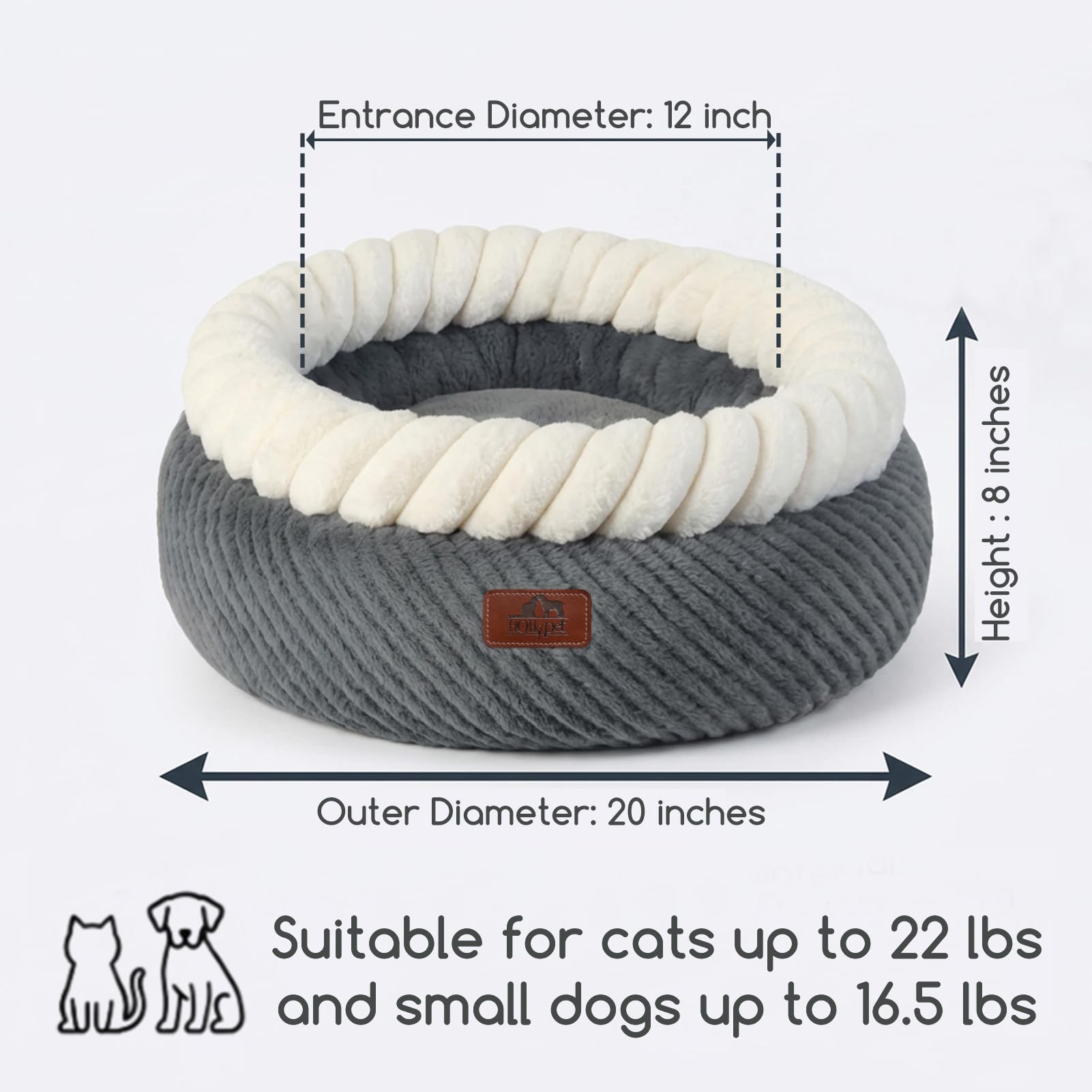 Hollypet golden ratio filling maintains fluffiness without flattening for year-round comfort.